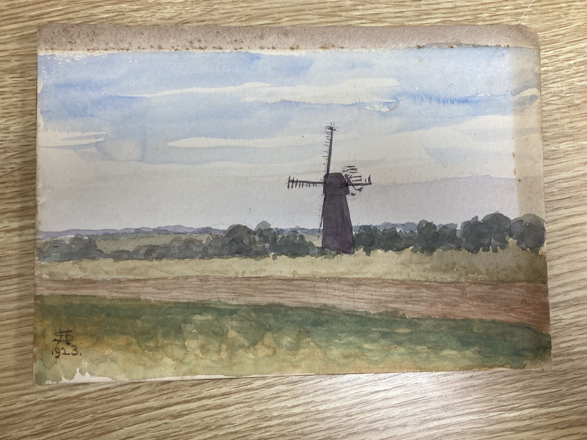 H. Slade, collection of watercolour sketches on board, including views of Buenos Aires, c.1913-1920's, largest 18 x 25.5cm